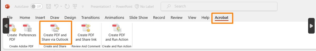 Створення PDF-файлу й надіслання через Outlook