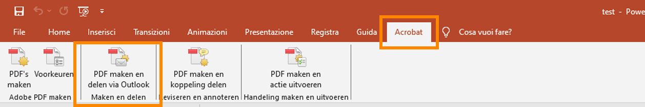 PDF maken en delen via Outlook