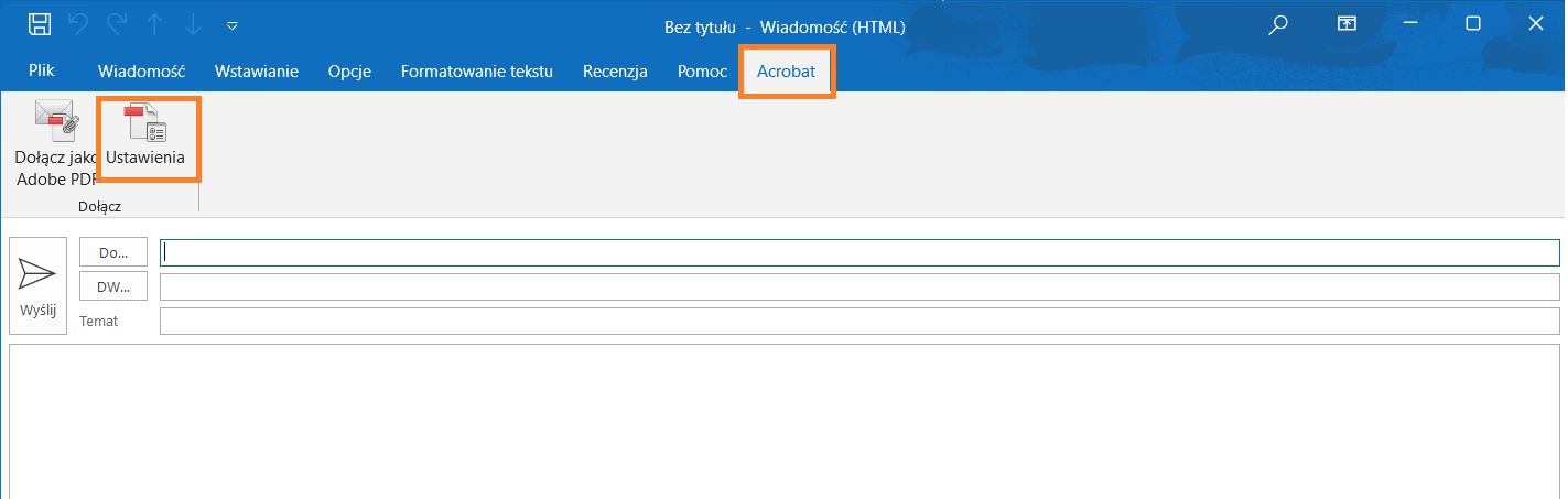 Ustawienia Adobe Document Cloud