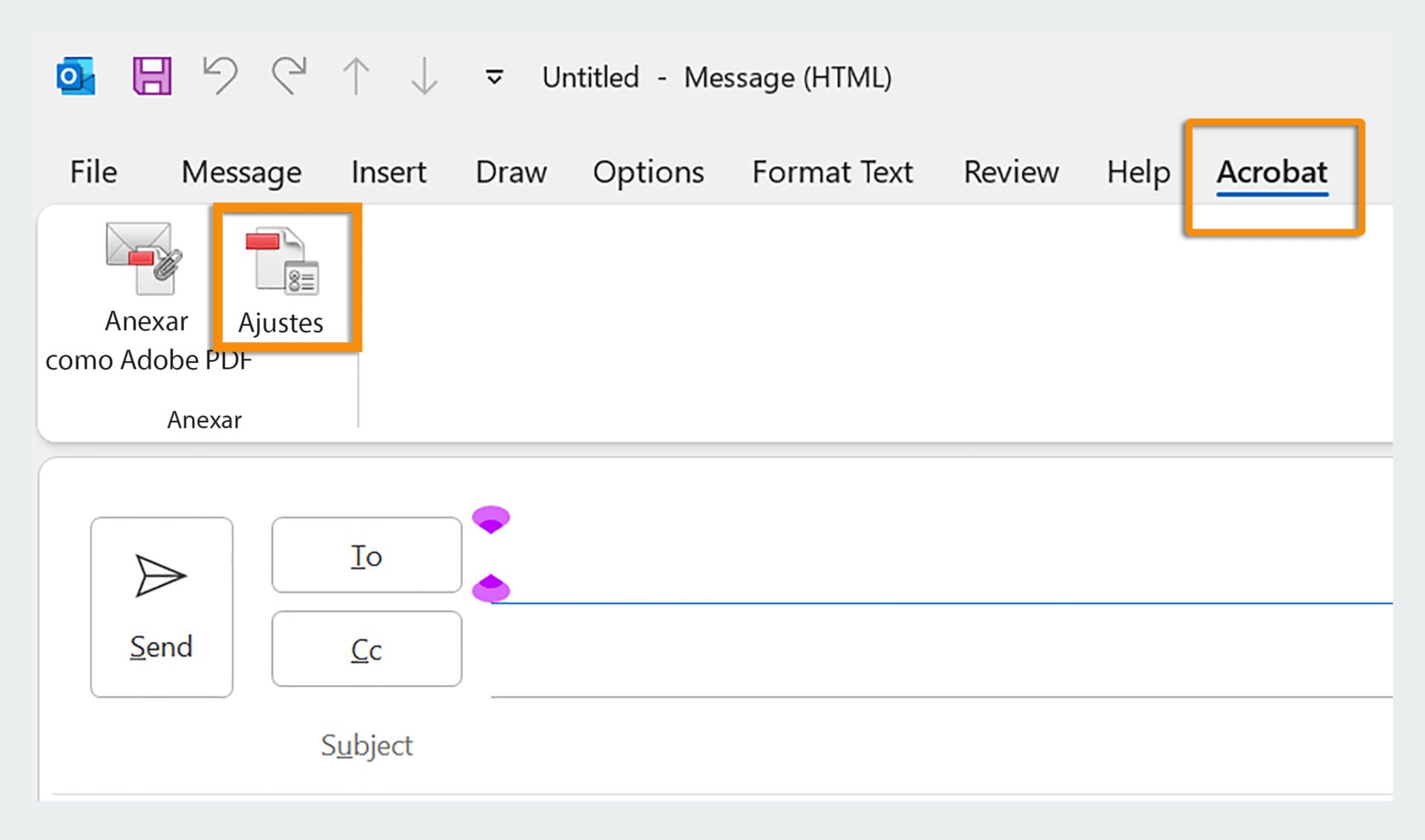 Configurações da Adobe Document Cloud