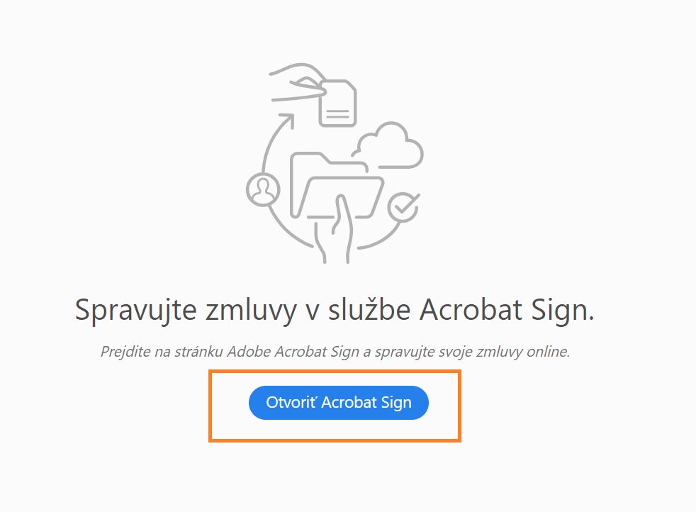 Zmena názvu Acrobat Sign