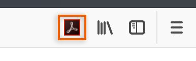 Acrobat-utvidelsen på Firefox-menyen