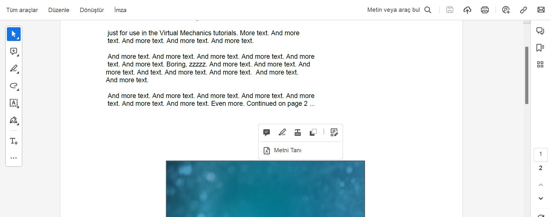 Görüntü seçimine yönelik işlemler