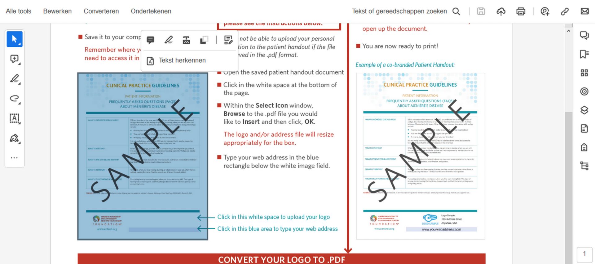 Handelingen voor een selectie afbeeldingen