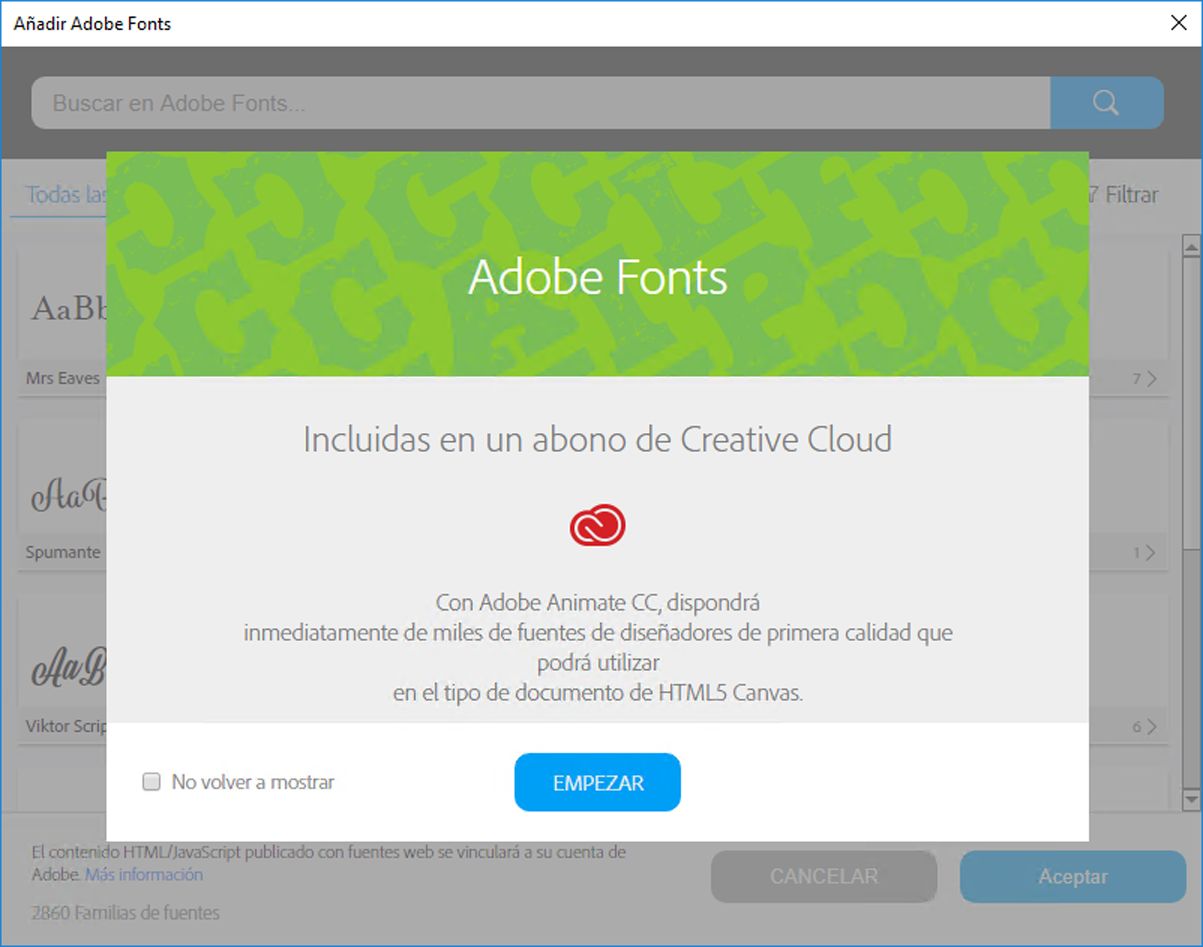 Agregar Adobe Fonts