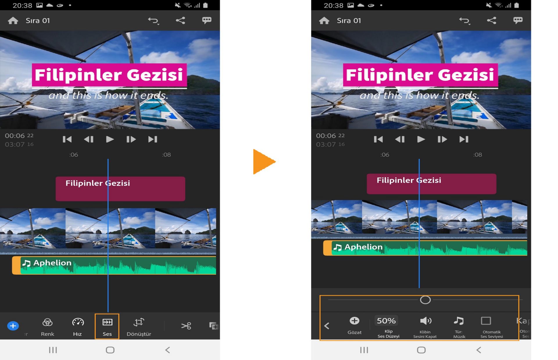Ses ekleme ve düzenleme