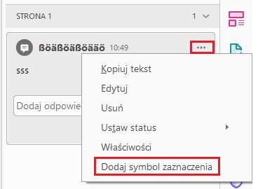 Dodaj znacznik wyboru