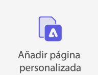 Cambio del icono de Agregar página personalizada