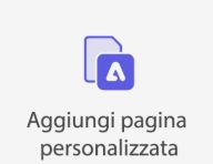 Modifica dell’icona Aggiungi pagina personalizzata