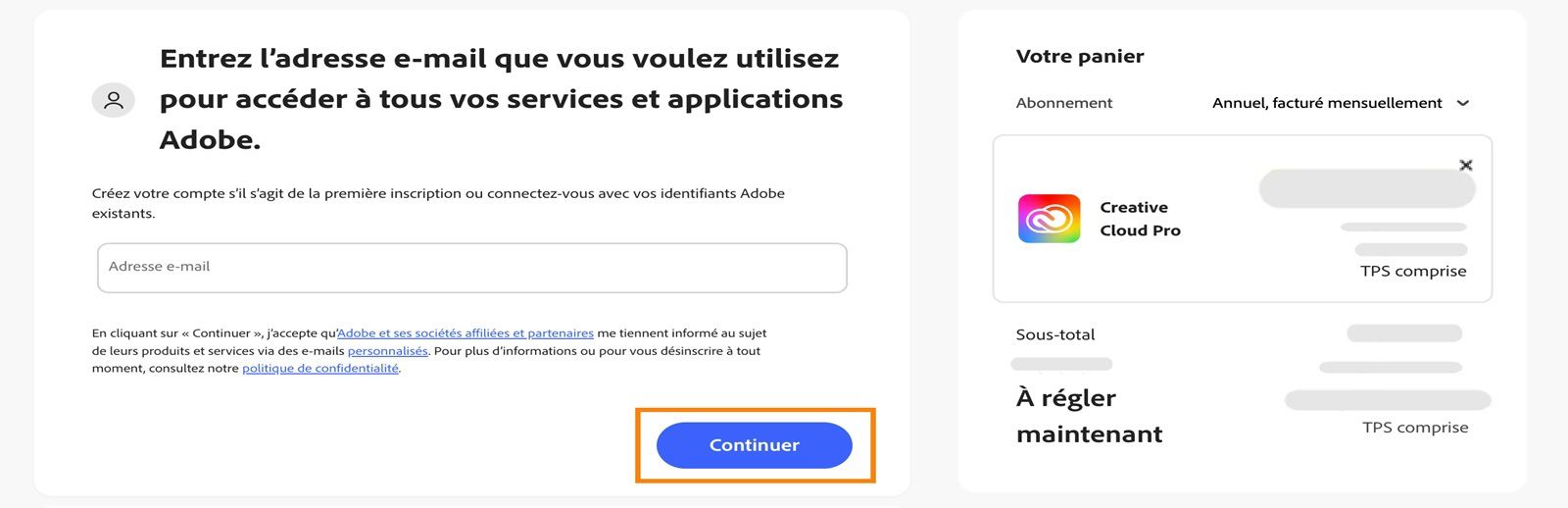 Modifiez les détails de facturation et de paiement