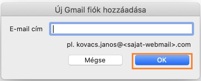 Adja meg a Gmail-címét