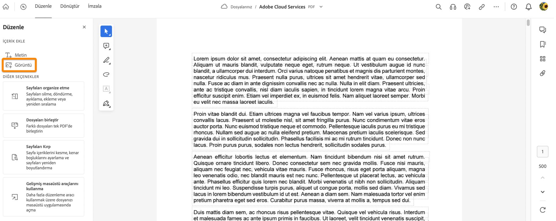 PDF'ye görüntü ekleme