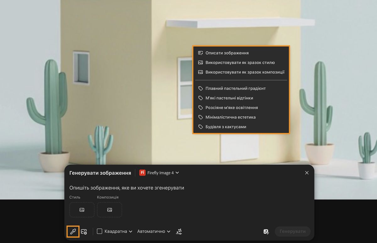 Вибрано зразок із полотна та зображення на полотні. Ви можете використовувати його як зразок стилю та композиції і навіть скористатися витягнутими підзапитами