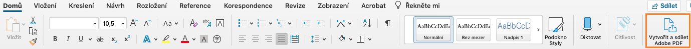 Vytvořit a sdílet Adobe PDF