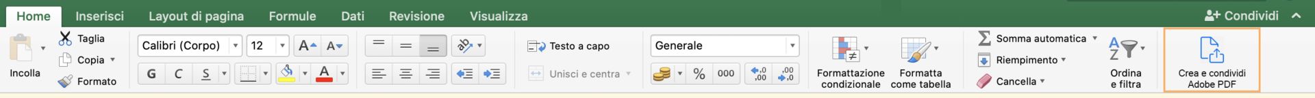 Crea e condividi Adobe PDF
