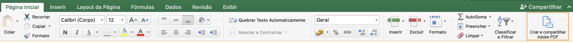Criar e compartilhar Adobe PDF