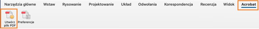 Dodatek Acrobat w programie MS Excel