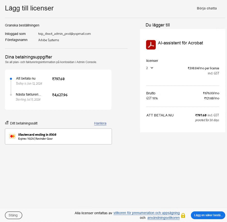 Lägg till licens-sida