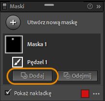 Dodawanie do maski