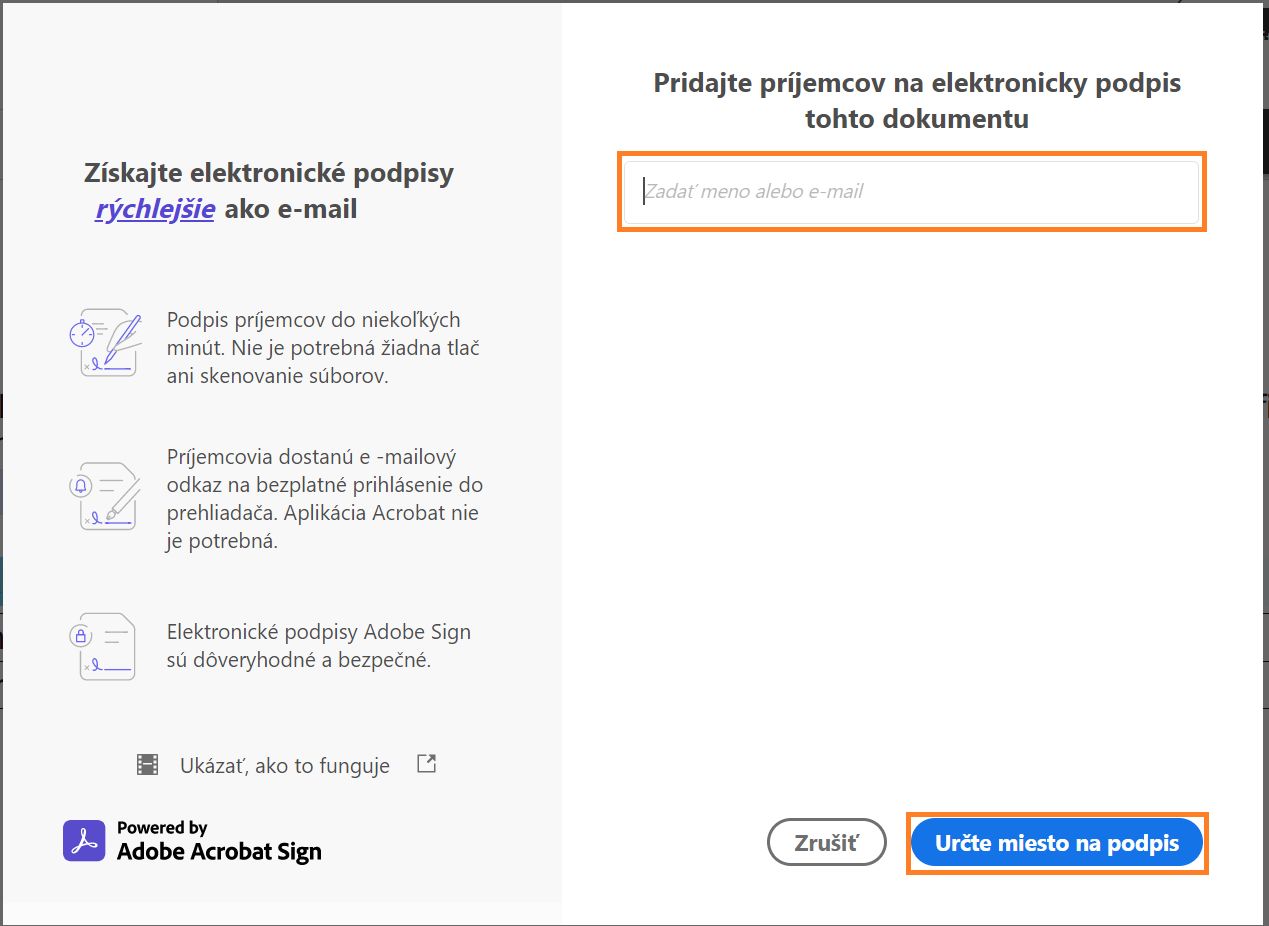 Pridať podpisujúcich