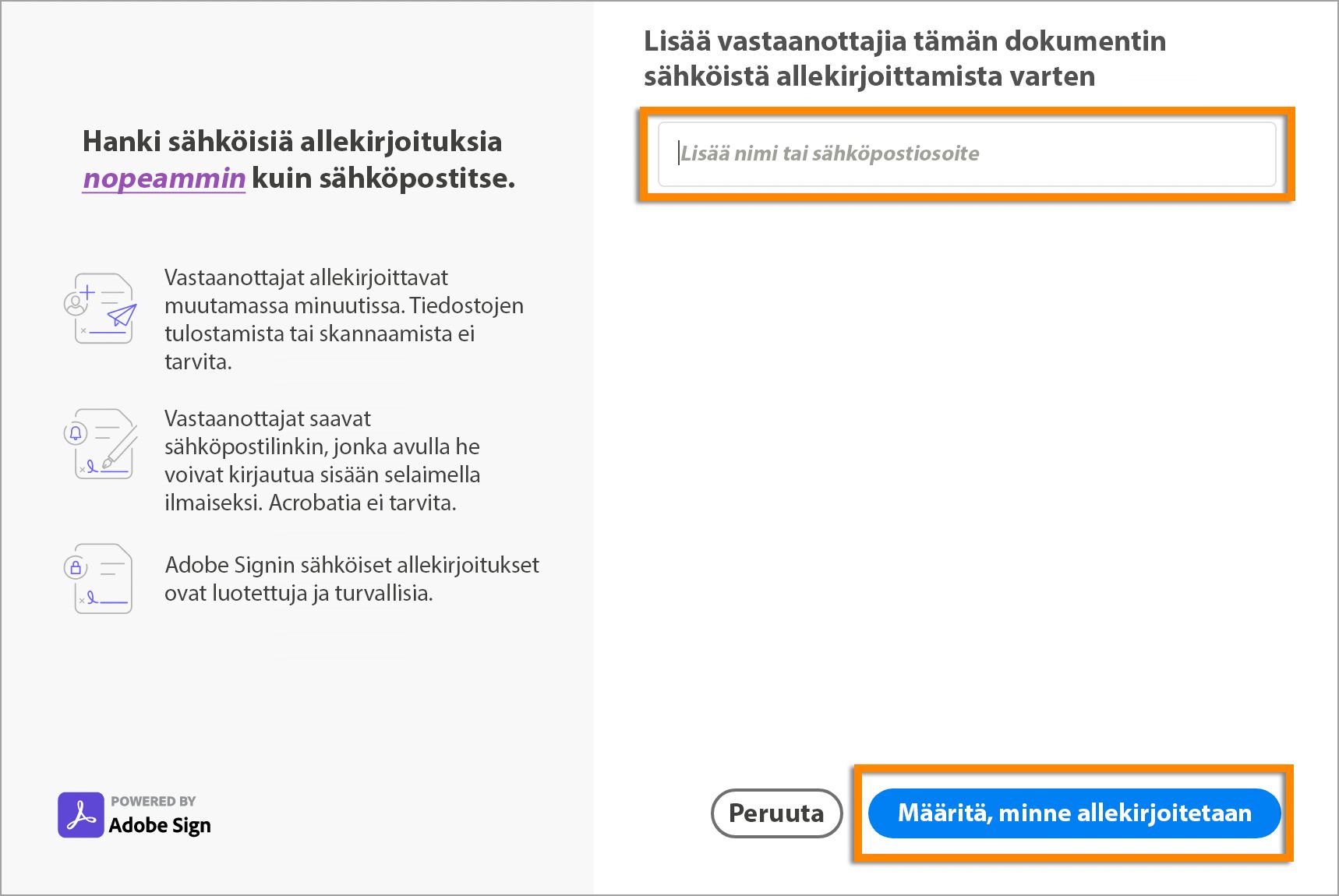 Lisää allekirjoittajia