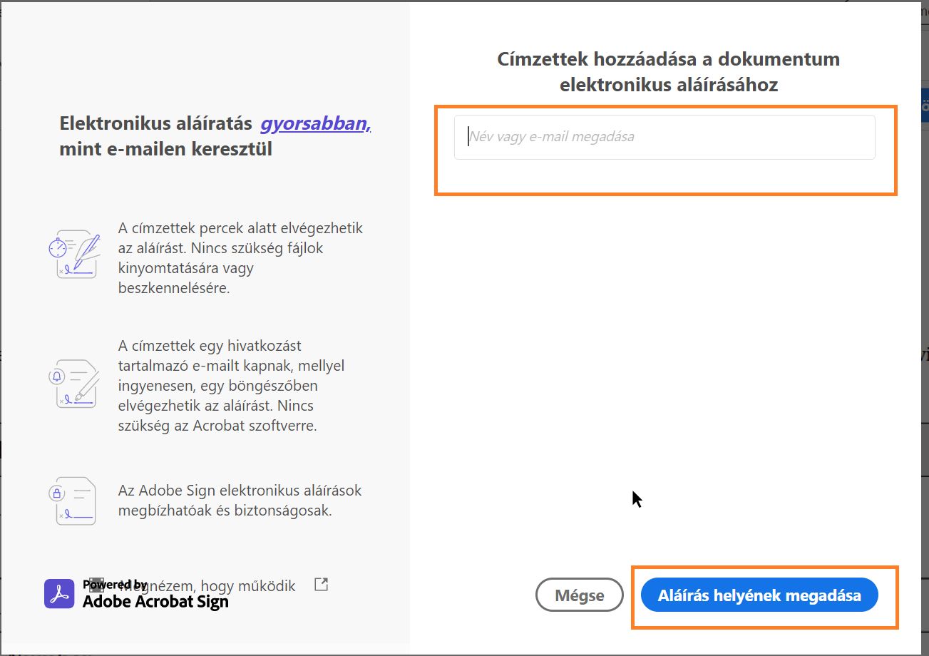 Aláírók hozzáadása