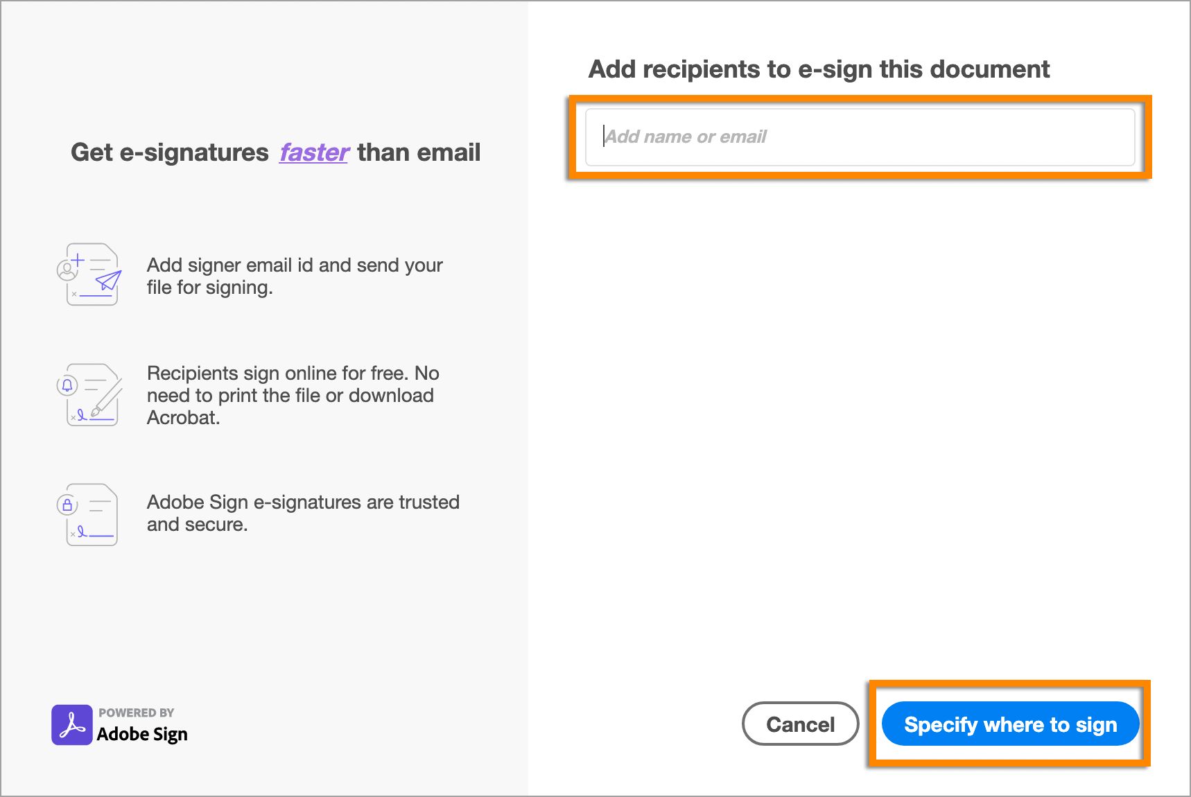 إضافة موقّعين