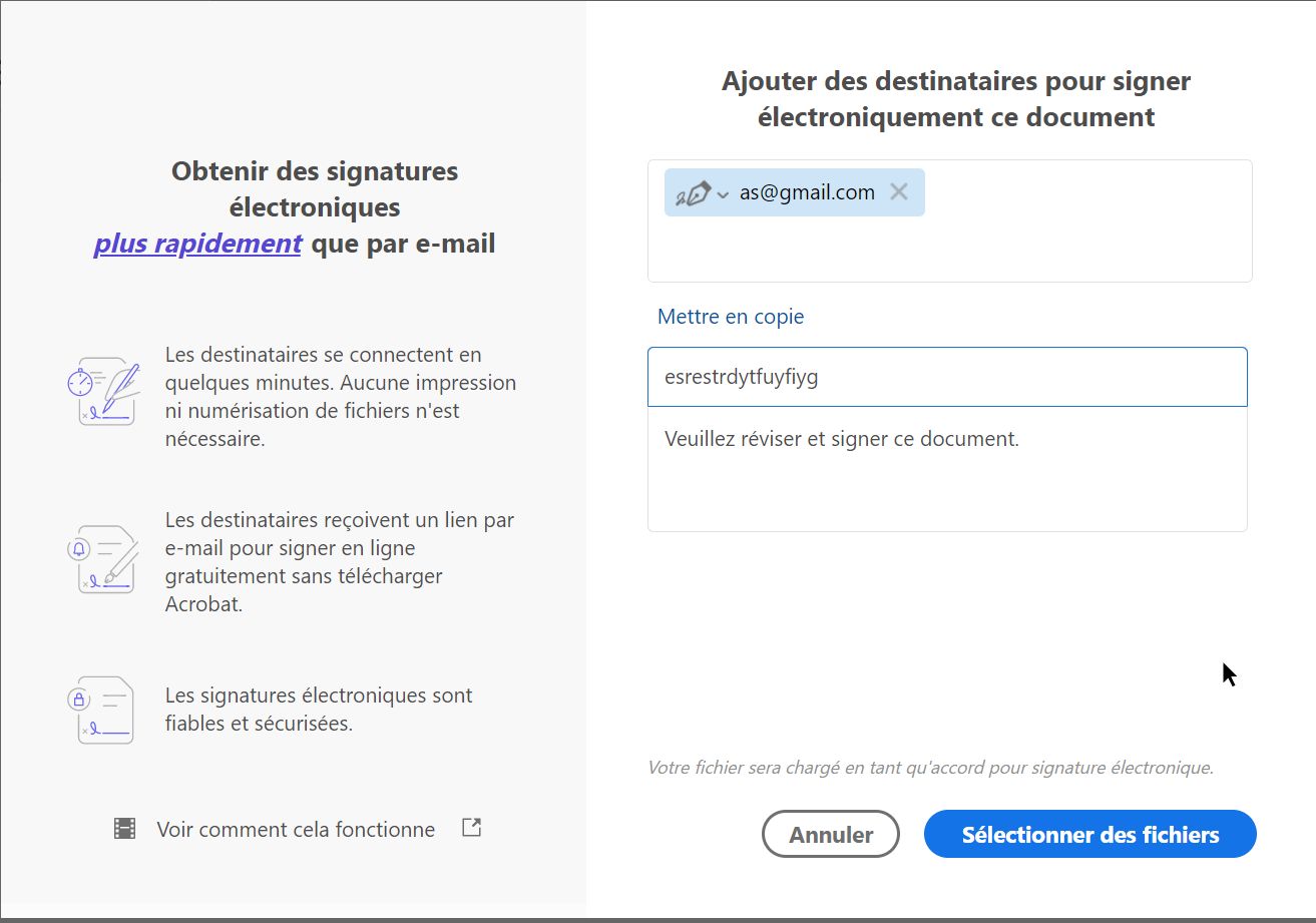 Ajouter Cc, Objet, Détails du message