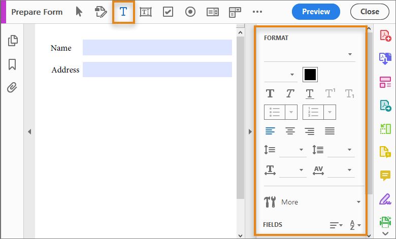 Adicionar ferramenta de texto