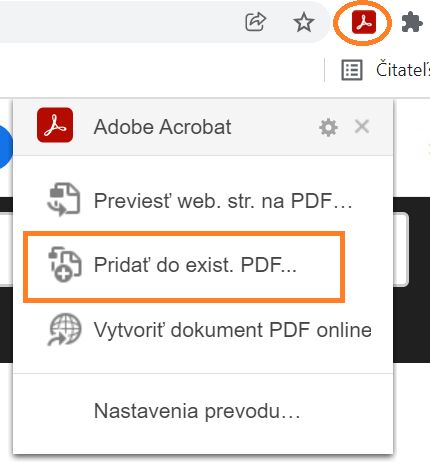 Pridať do existujúceho PDF