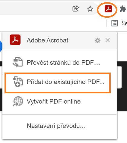 Přidat do stávajícího souboru PDF