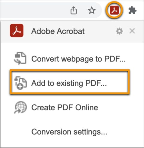 Føj til eksisterende PDF