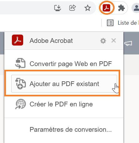 Ajouter au PDF existant