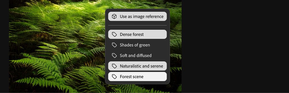 The sample from the canvas is selected, and an image in the canvas is chosen. There are options to use it as a reference for style and composition, and even to use the extracted sub-prompts.