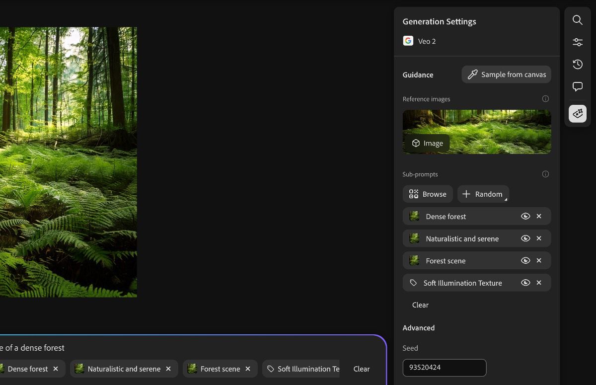 The Properties panel is open and there are options to adjust the properties such as sub-prompts, seed, and more.