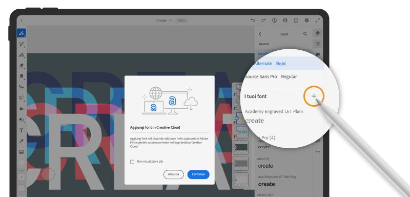 Migliora la creatività aggiungendo i tuoi font