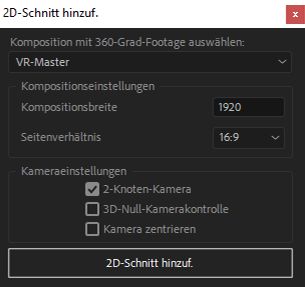 2D-Schnitt-Einstellungen hinzufügen
