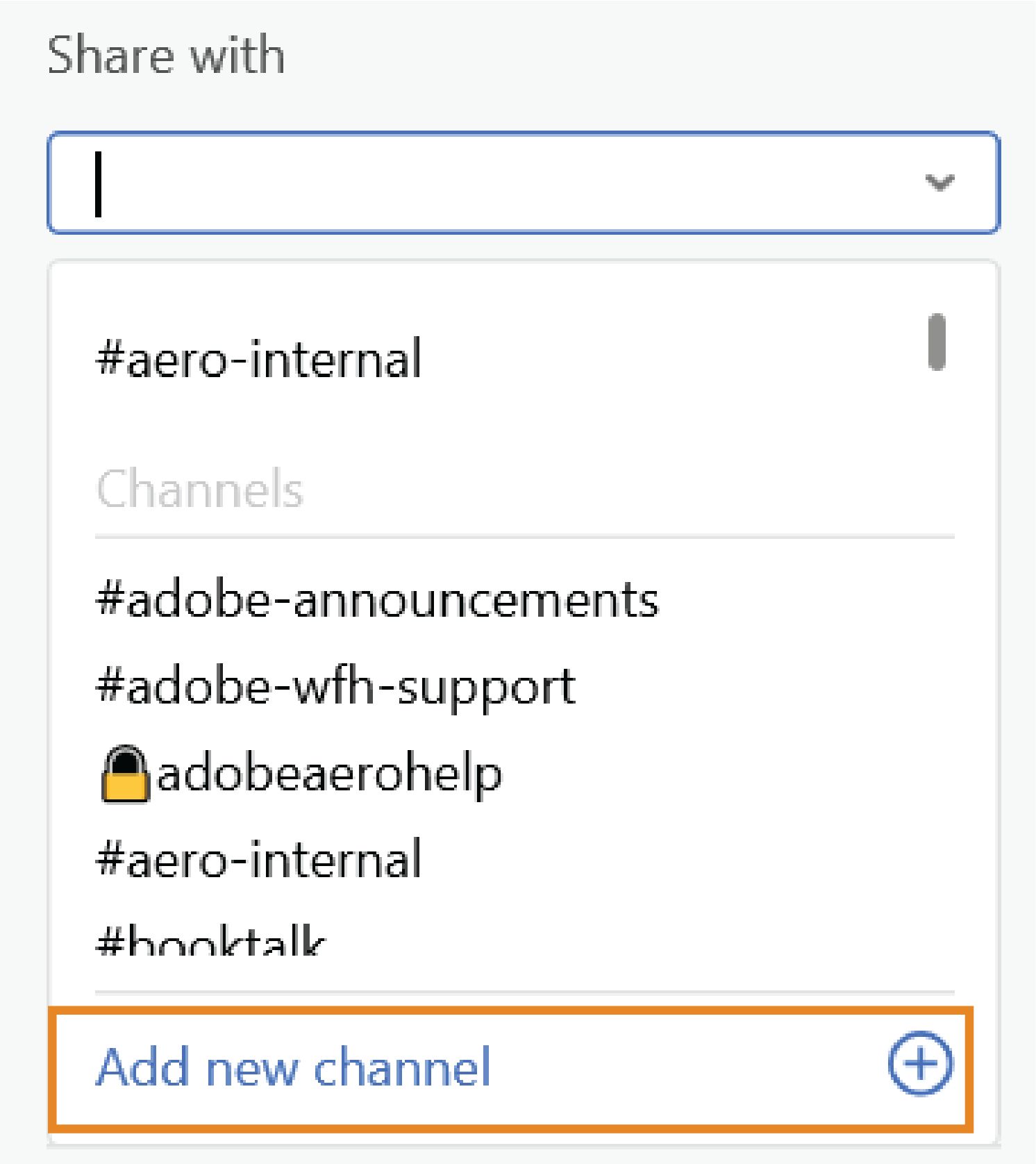 Adicionar novo canal