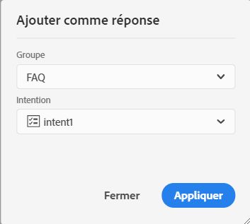 Ajoutez comme réponse