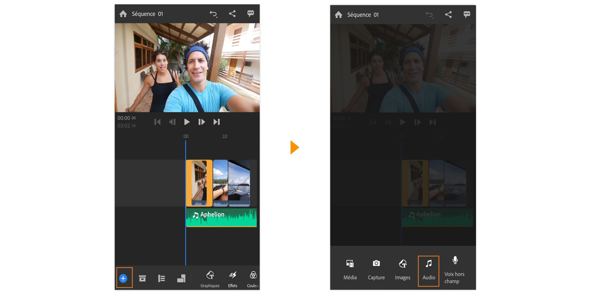 Ajout de contenu audio
