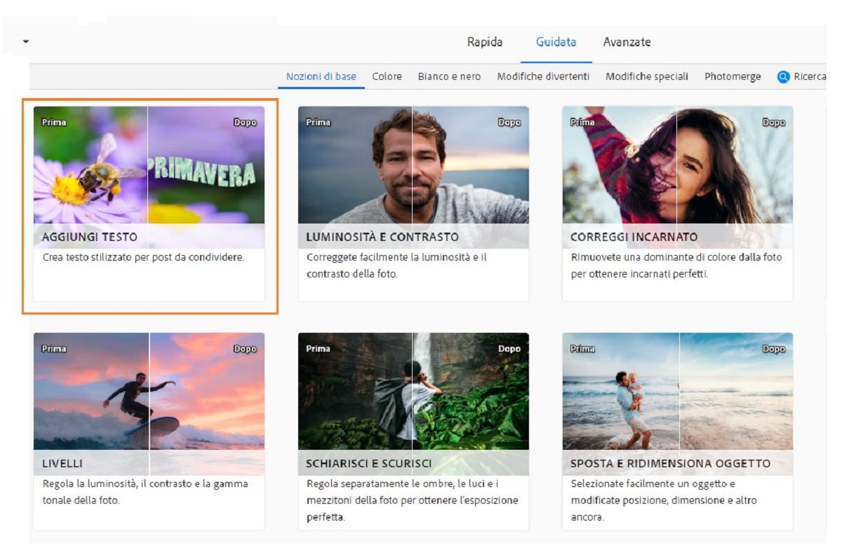 Usate la modifica guidata Aggiungi testo per creare testo stilizzato per i vostri post.