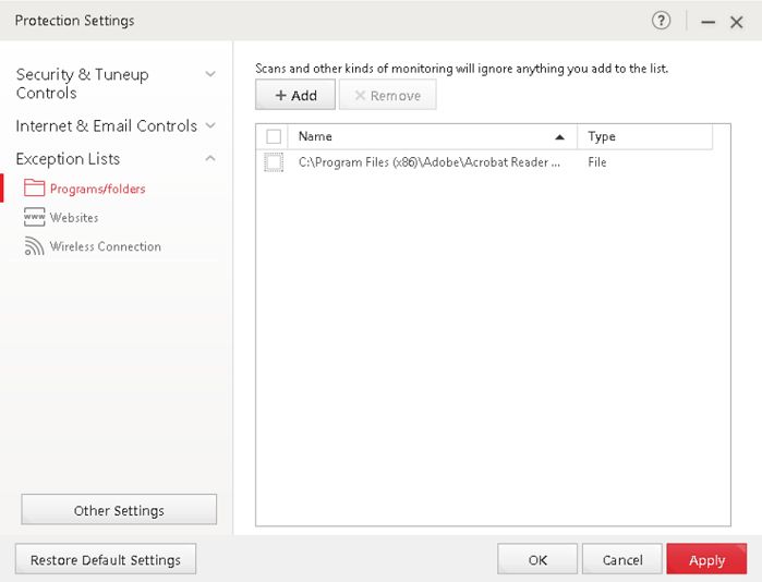 套用所選的程式