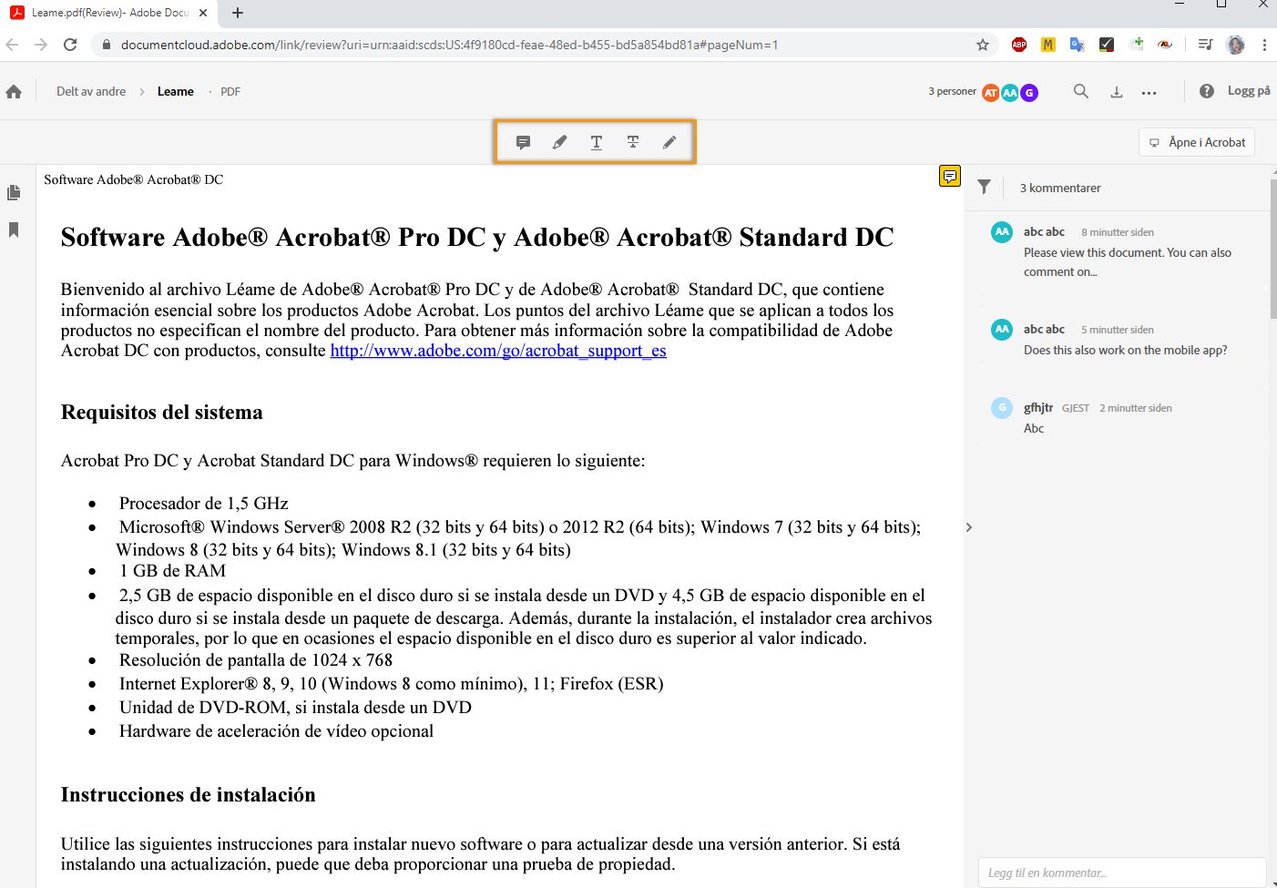 Legge til kommentarer