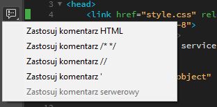 Dodawanie komentarzy