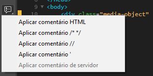 Inclusão de comentários