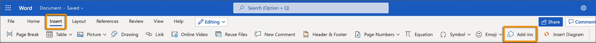 Добавление надстроек Office