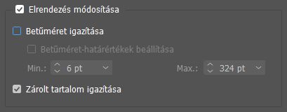 Elrendezés módosítása