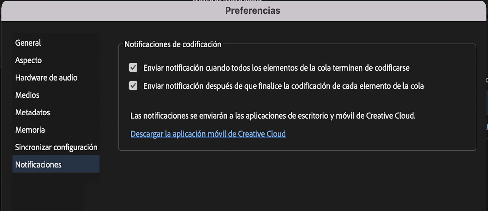 Obtención de notificaciones una vez completada la codificación