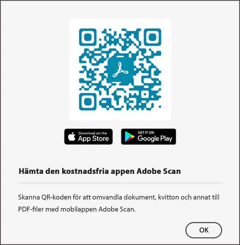 Mobilappen för Adobe Scan