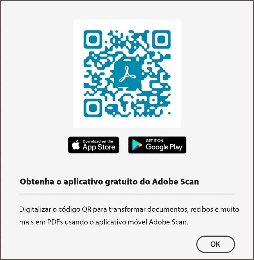 Aplicativo Adobe Scan para dispositivos móveis